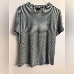 Stitch Note Black and White Striped Tee.